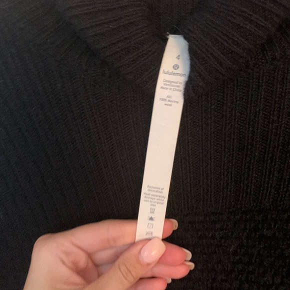 Lululemon Warm & Restore Sweater Black 4 - Picture 6 of 8
